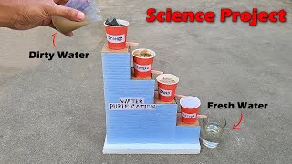 Water Purification  Science Exhibition Project Working Model  Science Project [upl. by Penhall]