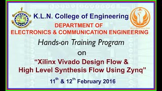 Xilinx Vivado Design Flow amp High Level Synthesis Flow Using Zynq [upl. by Ailis]