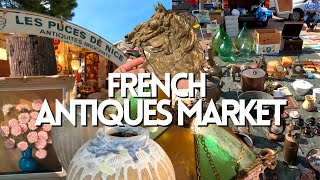 French Antiques Markets in Nice and Menton Côte dAzur South of France Les Puces de Nice March 2023 [upl. by Namsaj]