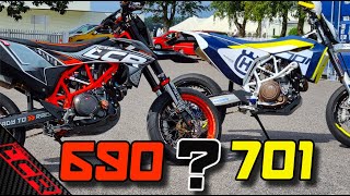 KTM 690 SMCR Or Husqvarna 701 Supermoto  Which Is Better [upl. by Urbas]