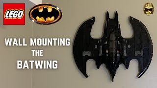 How to Wall Mount the 1989 Batwing LEGO DC Super Heroes 76161 [upl. by Neirb962]