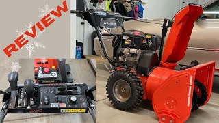 Ariens Platinum 24 SHO snow blower REVIEW [upl. by Pul51]