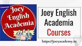 Chennai Joey English Academia Courses [upl. by Knobloch575]