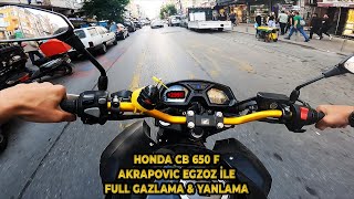 HONDA CB 650 F AKRAPOVİÇ EGZOZ PURE SOUND CB 650 F  CBR 650 F AKRAPOVIC EXHAUST SOUND  MOTOVLOG [upl. by Anh]