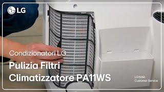 Condizionatori LG  Pulizia Filtri Climatizzatore Portatile Inverter PA11WS [upl. by Sema641]