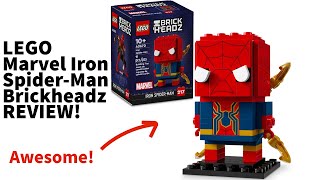 LEGO Iron Spider Man BrickHeadz REVIEW Set 40670 [upl. by Stormy]