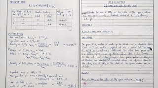 Class 12Plus twoChemistry practical record ACIDIMETRYALKALIMETRYPERMAGANOMETRY [upl. by Arinay724]