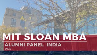 MIT Sloan MBA Virtual Student Panel  India  2022 [upl. by Aerdnna]