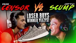 FaZe Censor vs OpTic Scump  1v1 LOSER BUYS WINNER YEEZYS [upl. by Annahtur983]