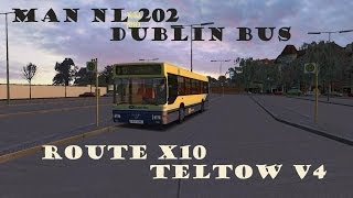 Omsi The Bus Simulator Dublin Bus Man NL 202 Teltow V4 Route X10 [upl. by Dael]