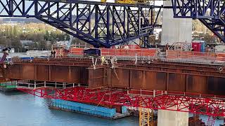 Pattullo Bridge Construction  Section 4  Ironworkers [upl. by Garland]