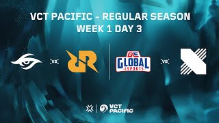 VCT Pacific  Regular Season  Week 1 Day 3 [upl. by Bonneau994]