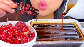 ASMR SOUR POMEGRANATE FRUIT ROLL UP LAVASHAK SNACK  MUKBANG  ASMR Phan [upl. by Adoree]