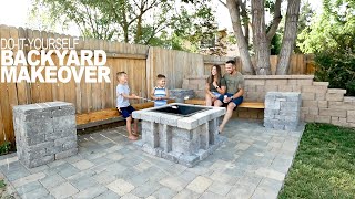 Paver Patio Backyard Makeover [upl. by Arytahs]