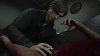 Resident Evil 2 XBOX ONE Leon Police Station 1F Watchmans Room Police Officer Torn In Half 020219 [upl. by Assenev]