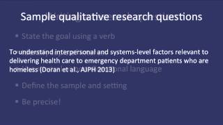 Fundamentals of Qualitative Research Methods Developing a Qualitative Research Question Module 2 [upl. by Sandon128]