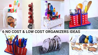 6 No Cost Organizers IdeasHome Kitchen amp Organisation IdeasBest Out Of WastePlastic Bottle Reuse [upl. by Ardnalak]