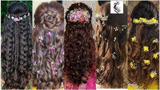 Hairstyle ideas for girls with lengha  best rose hairstyles ideas  hairstyles designs [upl. by Bouchier]