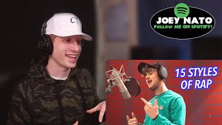 Joey Nato Reacts to 15 Styles of Rapping Quadeca [upl. by Sil856]