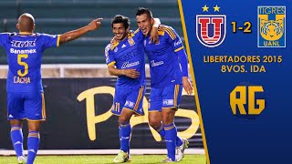 UNIVERSITARIO DE SUCRE 12 TIGRES  OCTAVOS IDA COPA LIBERTADORES 2015 RESUMEN GOLES [upl. by Einhoj]