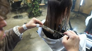 How to cut Long Bob with Bangs StepbyStep Guide [upl. by Anytsirk45]