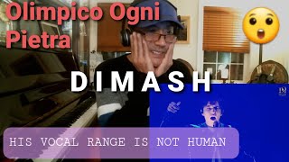 Dimash  Olimpico Ogni Pietra Reaction His vocal range is not human [upl. by Annoya]