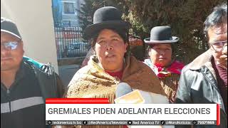 GREMIALES PIDEN ADELANTAR ELECCIONES [upl. by Ennaeerb]