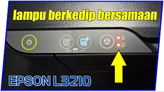 Cara Reset Printer Epson L3210 lampu tinta dan kertas berkedip bersamaan [upl. by Crocker]