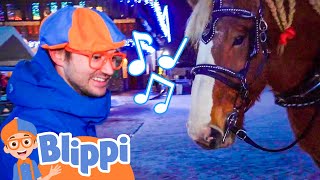 Horsey Horsey  BLIPPI  Educational Songs For Kids [upl. by Jsandye]