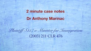 Plaintiff S157 v Minister for Immigration Jurisdictional Error and Privative Clauses [upl. by Aneekat]