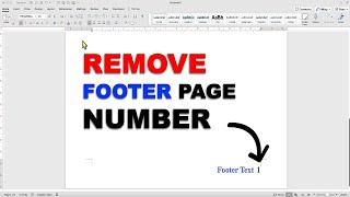 How To Remove Footer Page Number In Word document In Microsoft Word [upl. by Tasha]