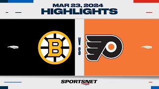 NHL Highlights  Bruins vs Flyers  March 23 2024 [upl. by Liagibba]