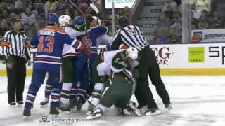 Brad Staubitz vs Steve MacIntyre Apr 8 2011 [upl. by Qidas]