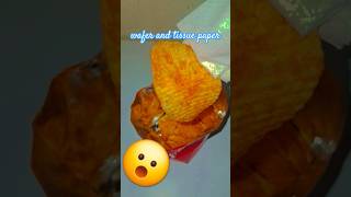 Wafers and Tissue Parper🥰😍 diy shots craft art diycraft Art Carft Fatema Taha 😎 [upl. by Mokas]