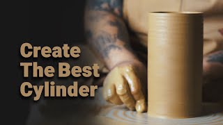 Pottery Basics Creating the Ideal Clay Cylinder on the Wheel [upl. by Areemas]