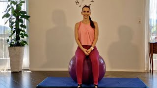 Training auf dem GymnastikballPezziball mit Anja Neuwersch Rücken BauchBeinePo amp Gleichgewicht [upl. by Daiz584]