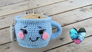 Taza de te tejida a crochet paso a paso Teje con Lidia [upl. by Nue]