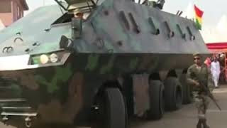 Exoskeleton suits amp gigantic armored car unveiled in Ghana weapon to surpass metal gear [upl. by Oiretule556]