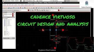 Cadence Virtuoso tool for the design of CMOS inverter  Cadence tutorial  DC amp Transient Analysis [upl. by Warrin922]