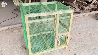 How to make Birds Cage weth Breeding Box l Easy way to Make Birds Cage at Home😱😱 [upl. by Staci]