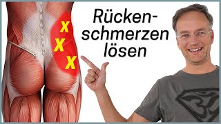 Unteren RÜCKEN DEHNEN 3 Schmerzpunkte SOFORT lösen [upl. by Martell]