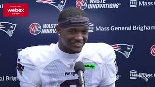 Javon Baker quotEvery day I try to make myself betterquot  Patriots Press Conference [upl. by Old246]