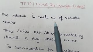 TFTP  Trivial File Transfer Protocol [upl. by Aliza]