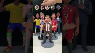 Celebrity Bobbleheads ：Mr Bean Taylor Swift Neymar Xavi and Ronaldo in Clay [upl. by Cas]