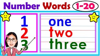 Number Words  Spelling  Learn the number words  1 20  Lesson for kids [upl. by Pat]