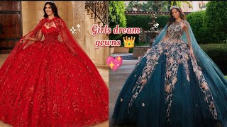 latest gowns 👑💖☺️ girls fan ho jayege dekhte hi😱😲😲trending princessdress NDGirls fashion [upl. by Boles24]