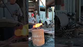 Forge Round Steel Billet Into Any Shape hammer [upl. by Avalsorim]