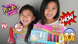 BoPo Brush On Peel Off Nail Polish For Kids  As Seen on TV Nail Polish for Children [upl. by Ashford394]