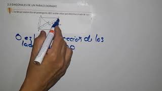 23 diagonales de un paralelogramo numeral 1 [upl. by Beryl]