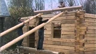 Traditional Finnish Log House Building Process [upl. by Evol]